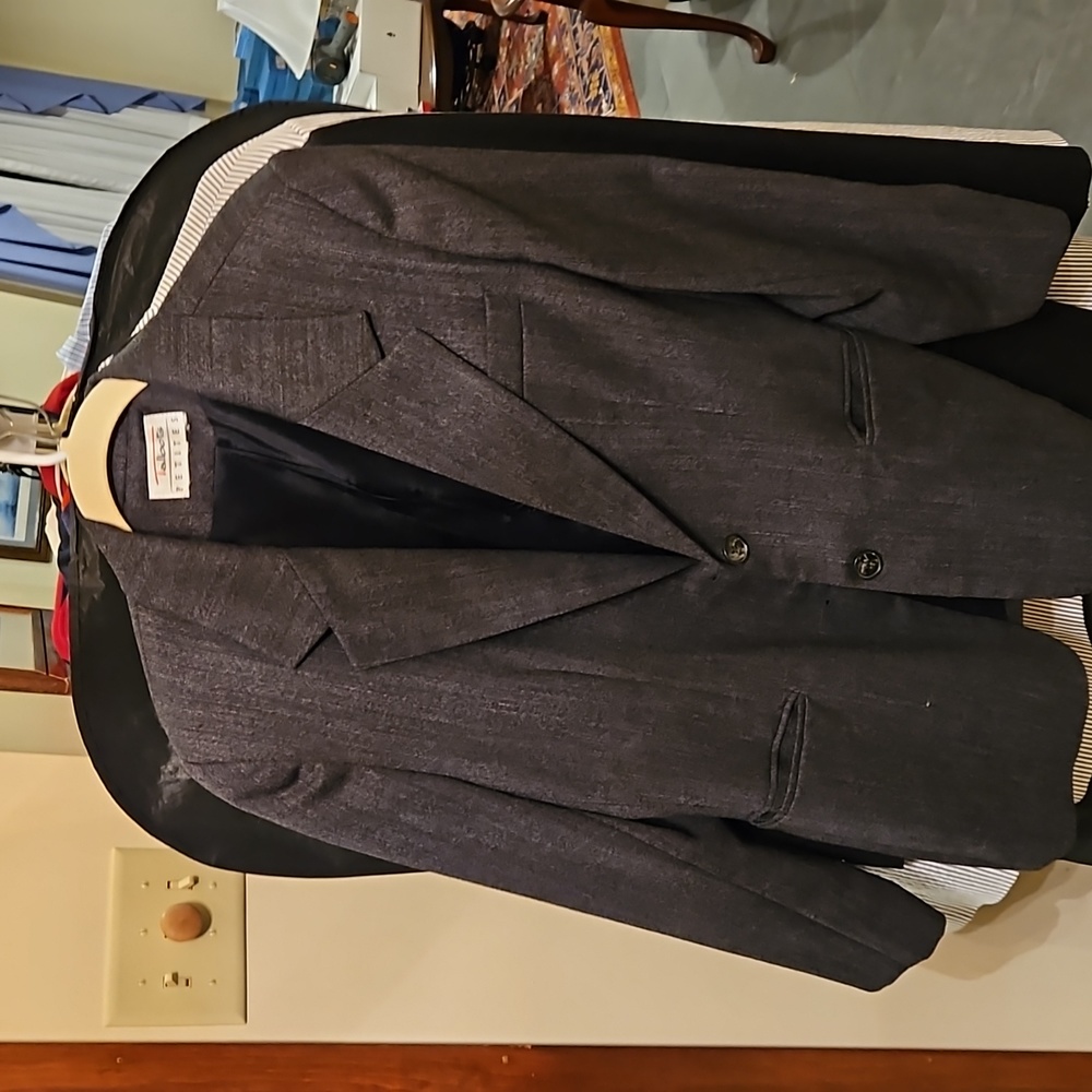 Lightweight dark gray blazer from Talbots petites